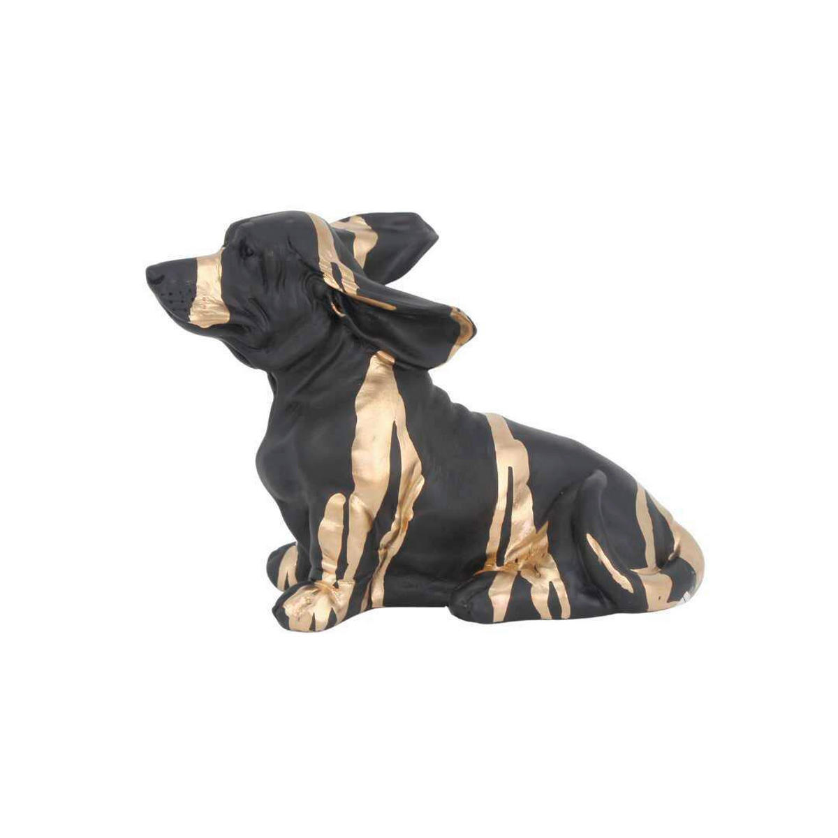 Sculptură - auriu/negru, Basics, plastic (20.5/10.5/16cm)