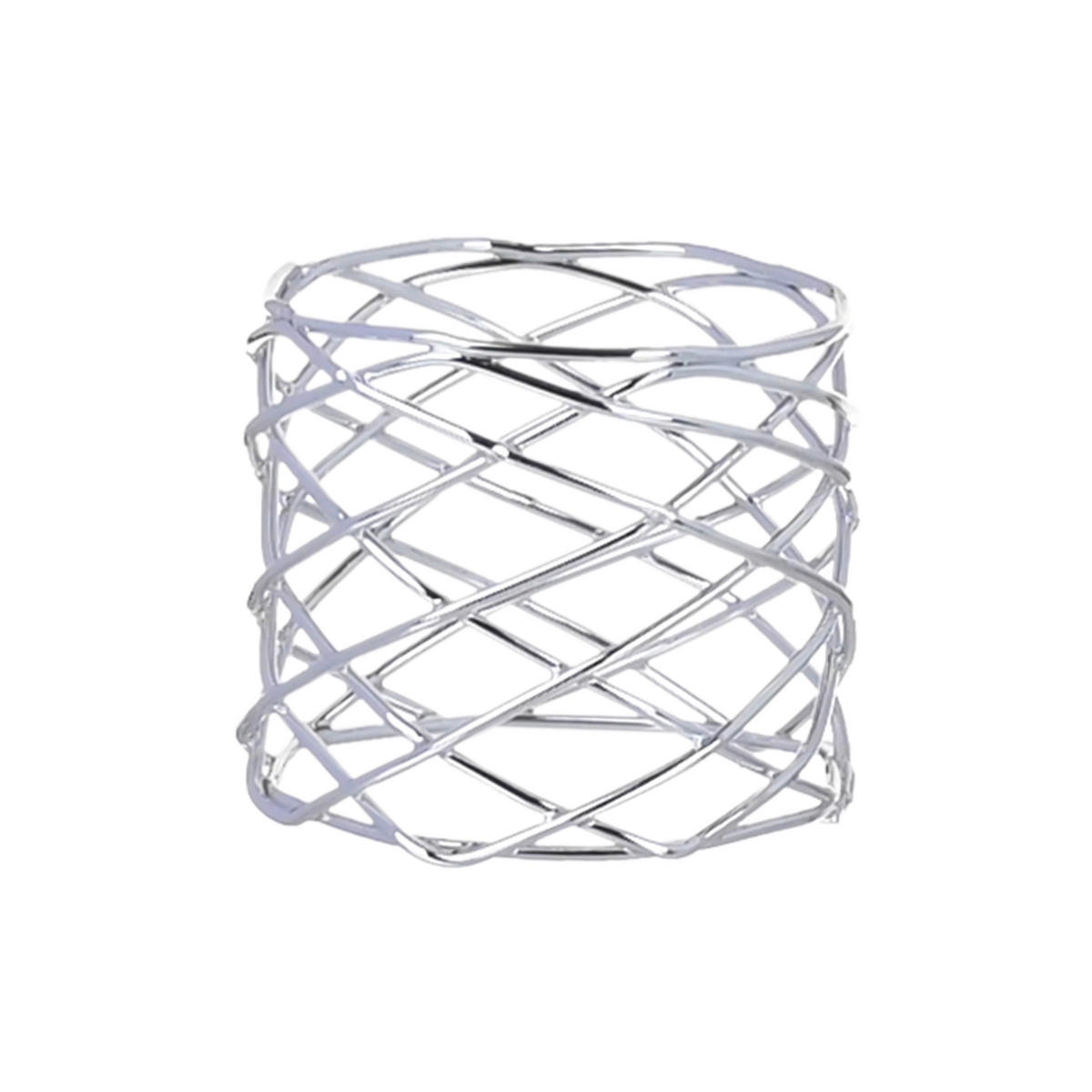 SERVIETTENRING    - Silberfarben, Basics, Metall (4,5/3,5cm) - Ambia Home