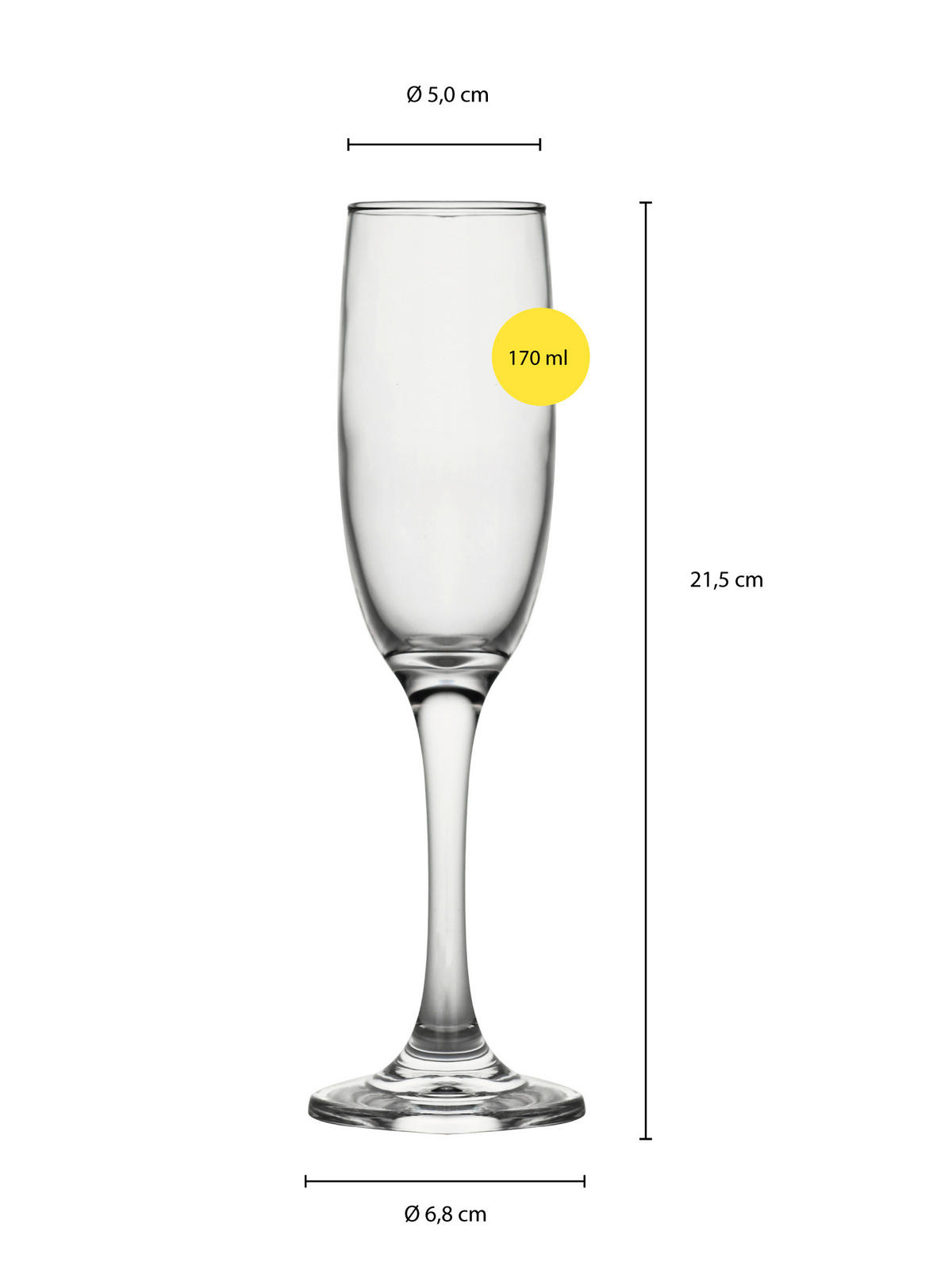 GLÄSERSET  6-teilig  - Transparent, Basics, Glas (6,8/21,5cm) - Echtwerk