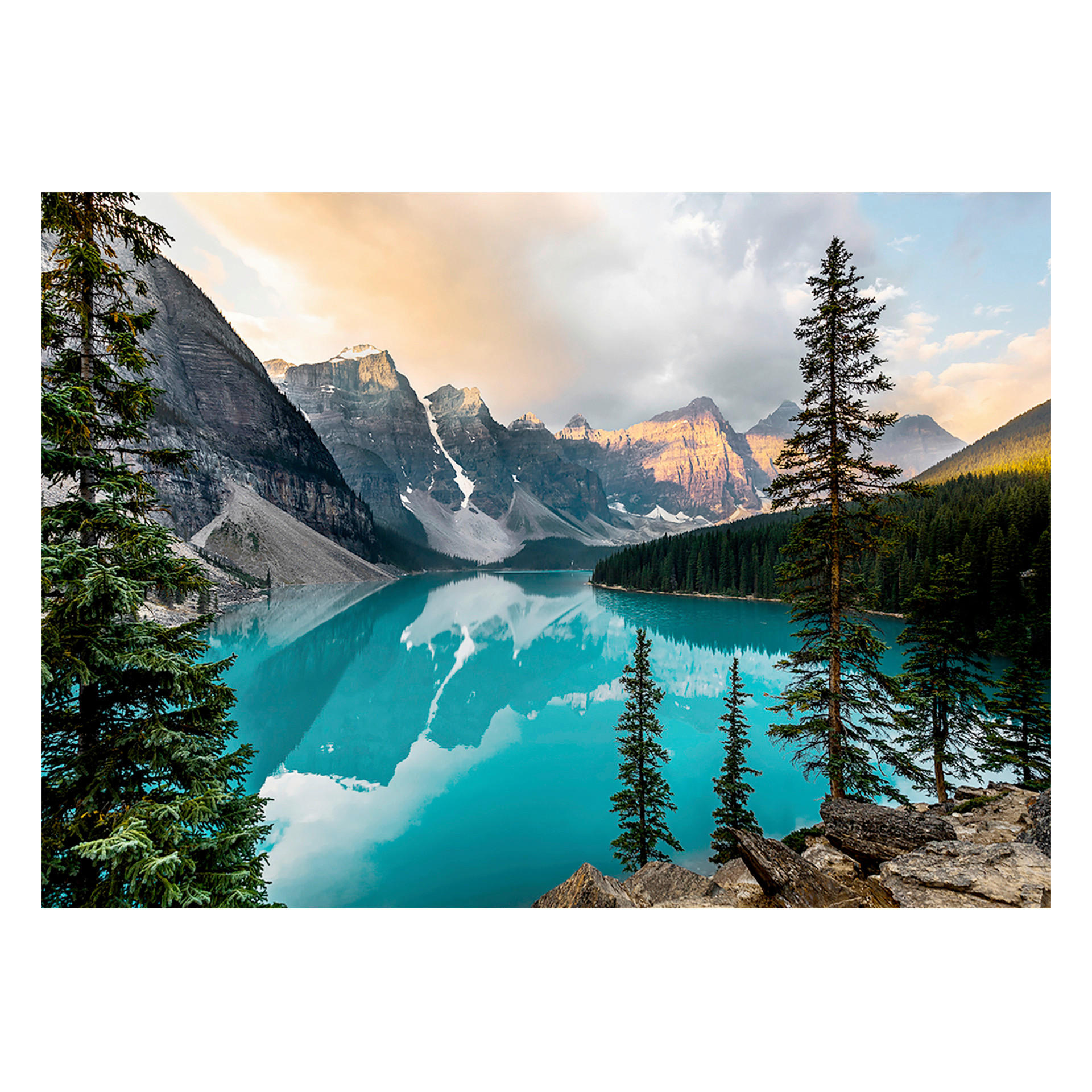 GLASBILD Landschaft & Natur 120/80 cm  - Multicolor, Basics, Glas/Papier (120/80cm)