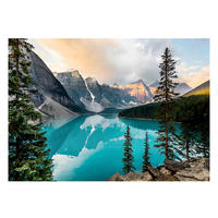 GLASBILD Landschaft & Natur 120/80 cm  - Multicolor, Basics, Glas/Papier (120/80cm)