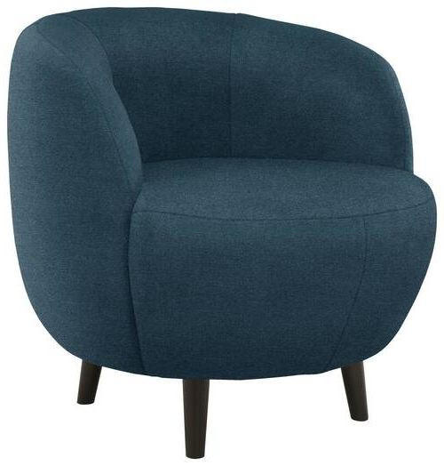 SESSEL in Webstoff Dunkelblau  - Schwarz/Dunkelblau, Design, Holz/Textil (72/72/76cm) - LOOKS by W.Joop