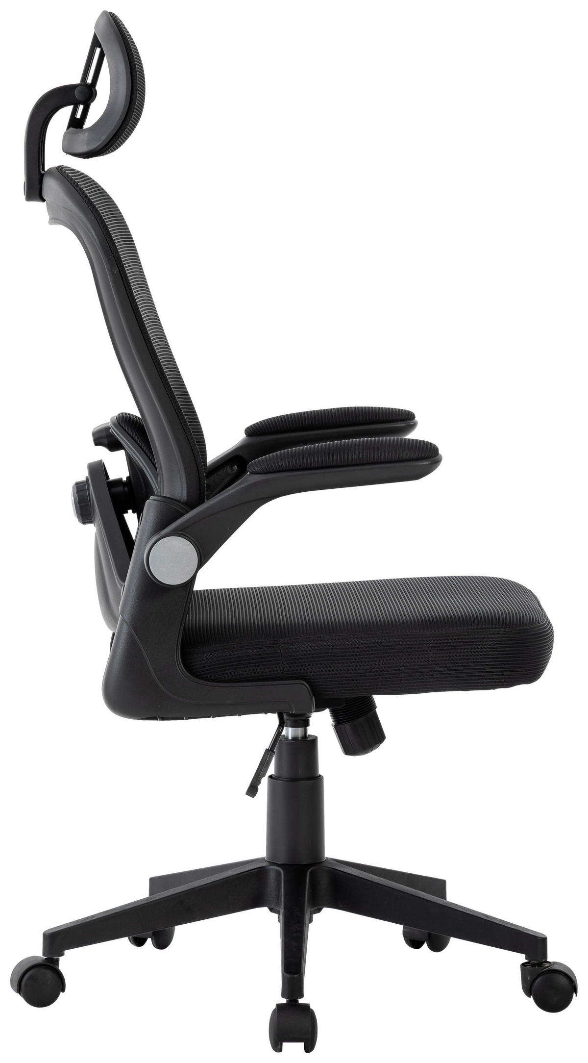 DREHSTUHL Netzbespannung Schwarz  - Schwarz, Design, Kunststoff/Textil (59/118-128/64cm) - Carryhome