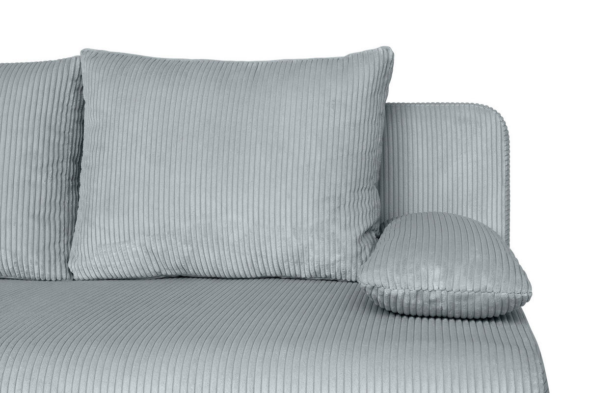 KANAPÉÁGY textil, faalapú anyag mentazöld  - krómszínű/fekete, Design, műanyag/faalapú anyag (193/86/85cm) - P & B
