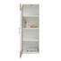 SCHRANK 1 -türig Eichefarben, Weiß - Eichefarben/Alufarben, Design, Holzwerkstoff/Metall (50/143,2/35cm) - CANTUS