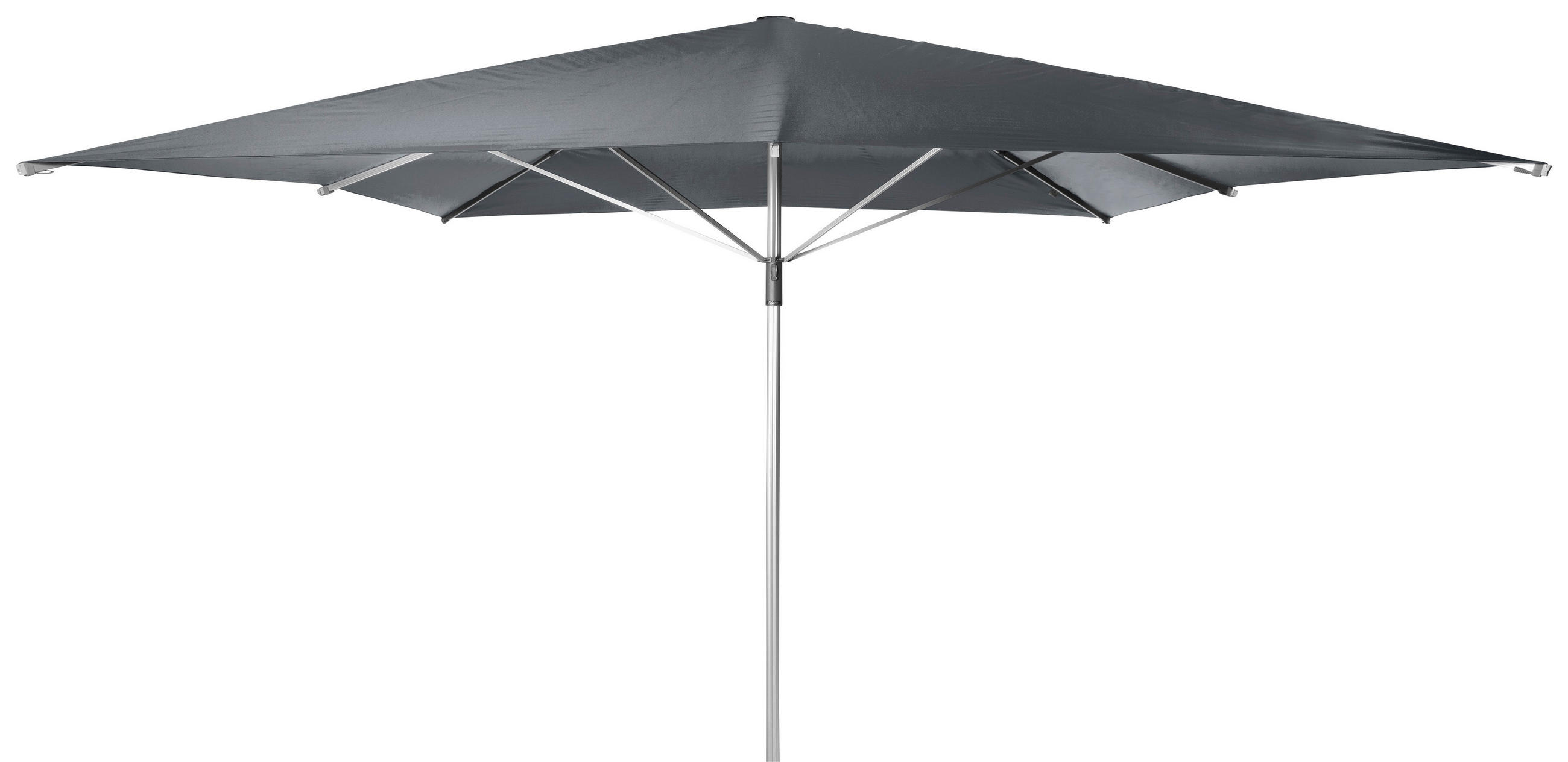 SONNENSCHIRM 400x400 cm Anthrazit  - Anthrazit/Alufarben, Basics, Textil/Metall (400/400cm) - Doppler