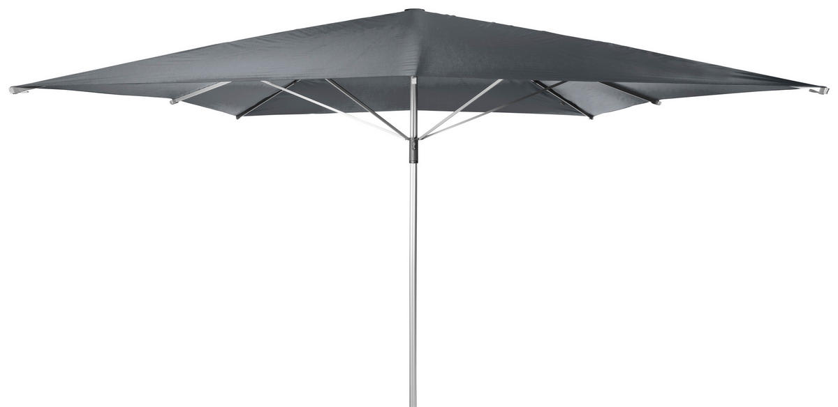 SONNENSCHIRM 400x400 cm Anthrazit  - Anthrazit/Alufarben, Basics, Textil/Metall (400/400cm) - Doppler