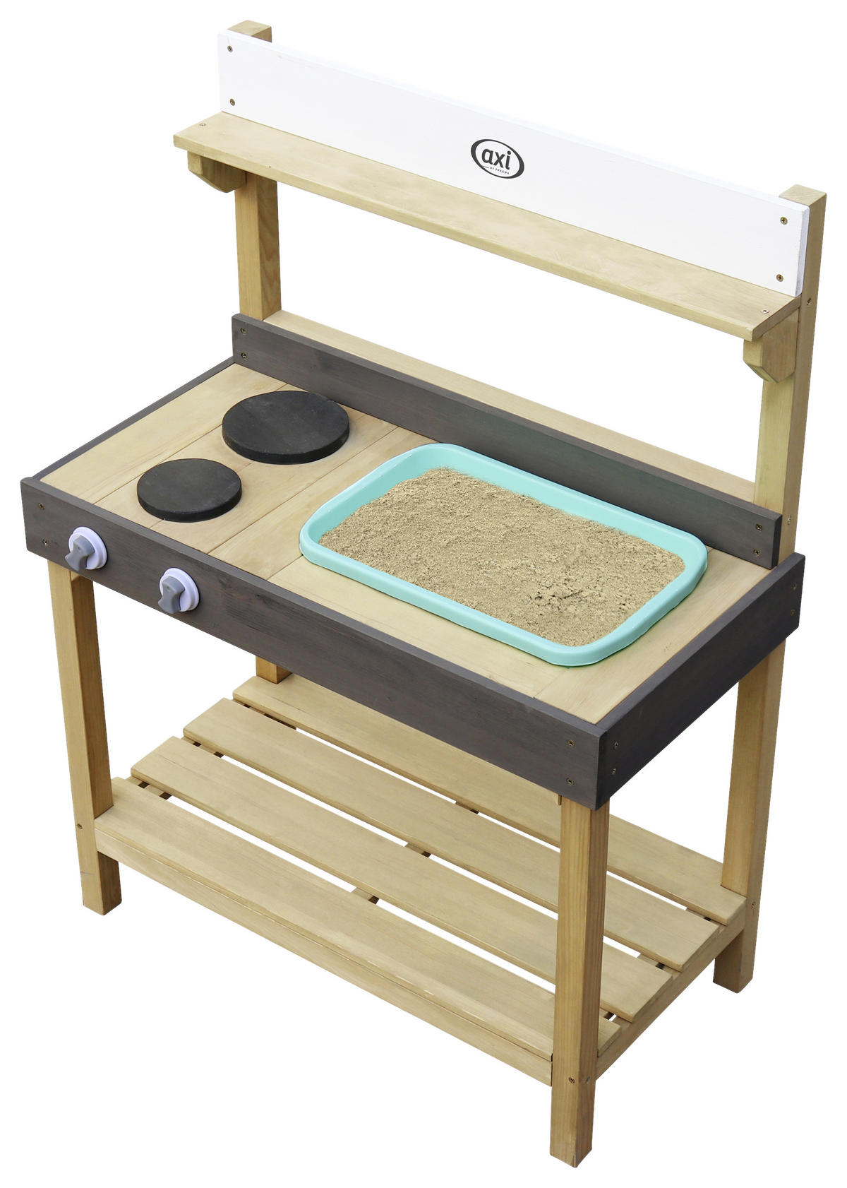 SAND & WASSER SPIELKÜCHE  - Weiß/Braun, KONVENTIONELL, Holz/Kunststoff (75/100/38,5cm) - Ambia Garden