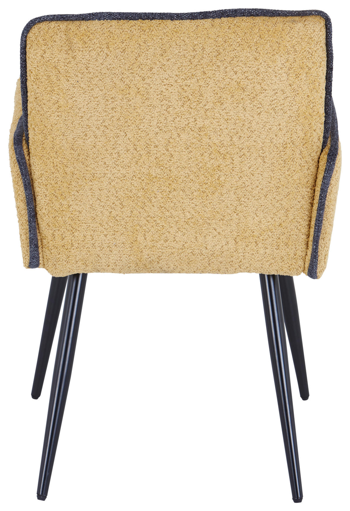 ŽIDLE S PODRUČKAMI, železo, vzhled lnu, žlutá - černá/žlutá, Moderní, kov/textil (57/84/57cm) - MID.YOU