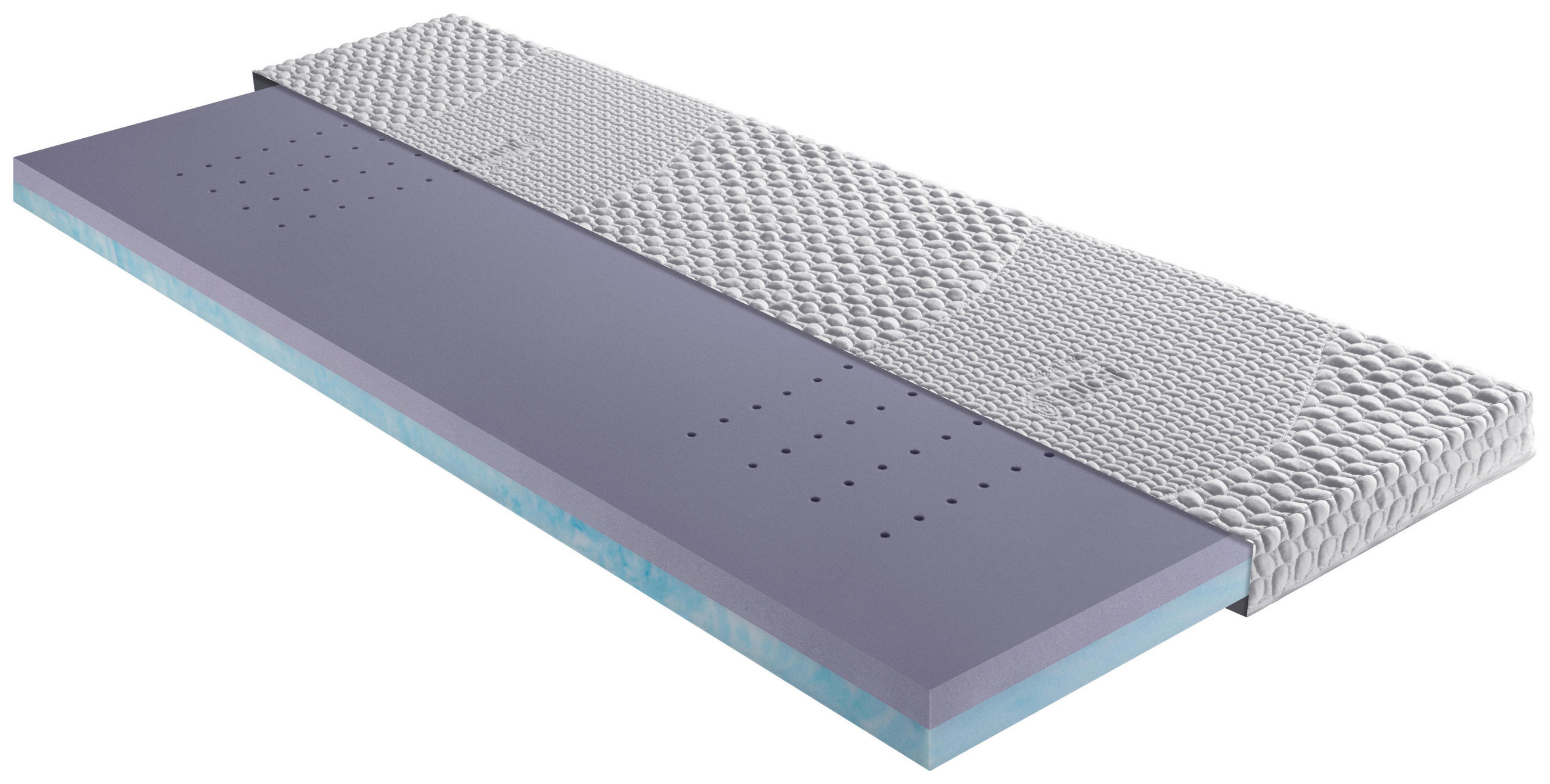 TOPPER 180/200 cm Höhe ca. 9 cm  - Weiss, Konventionell, Textil (180/200cm) - Novel