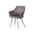STUHL Mikrofaser Braun, Silberfarben - Silberfarben/Braun, Trend, Textil/Metall (63,5/87/59cm) - Hom`in
