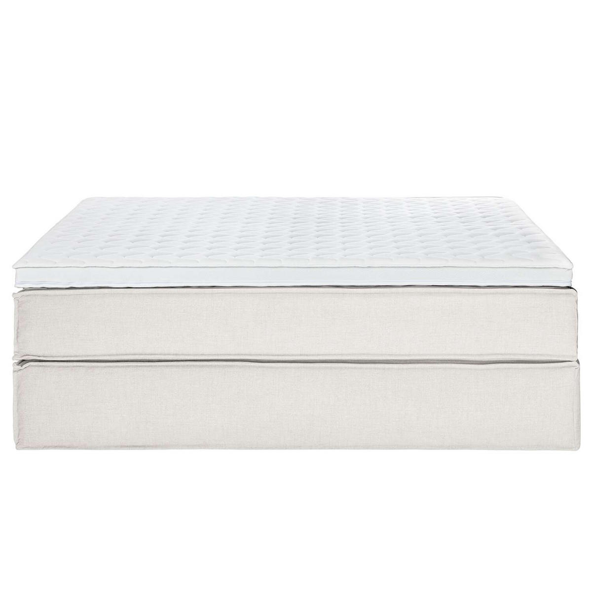BOXSPRINGBETT 200/220 cm  in Creme  - Creme/Schwarz, Design, Textil (200/220cm) - home24