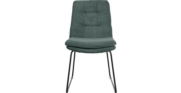 STUHL - Schwarz/Grün, Design, Textil/Metall (49/90/68cm) - Johann Jakob