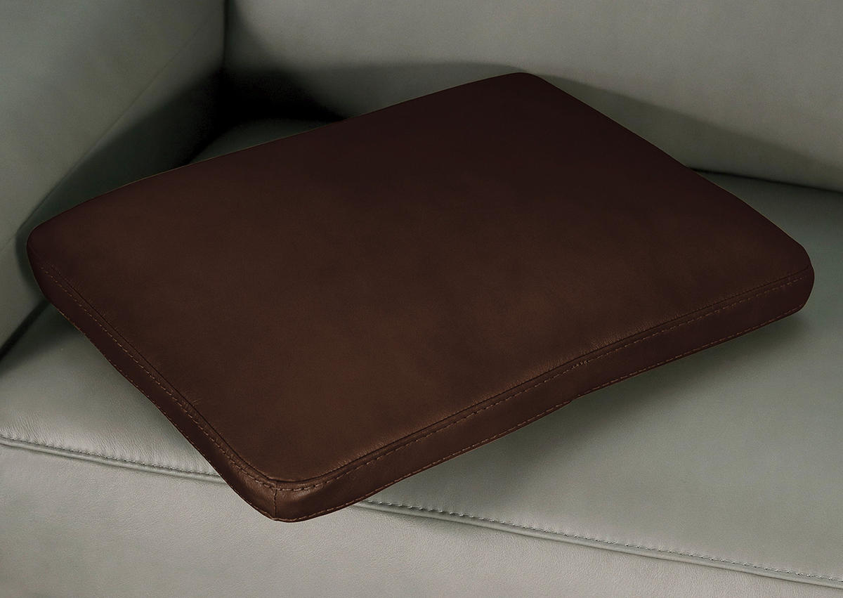ZIERKISSEN SPRING  - Dunkelbraun, Design, Leder (52/42/7cm) - Livetastic
