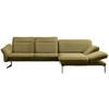 ECKSOFA in Webstoff Hellgrün  - Anthrazit/Hellgrün, Design, Textil/Metall (299/203cm) - Himolla