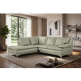 ECKSOFA Taupe Echtleder  - Taupe/Chromfarben, Design, Leder/Metall (224/252cm) - Novel