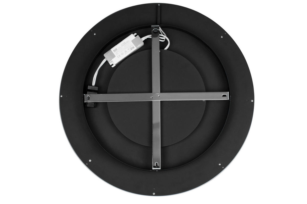 LED-DECKENLEUCHTE Las Vegas 50/20 cm   - Schwarz, LIFESTYLE, Glas/Kunststoff (50/20cm) - Novel