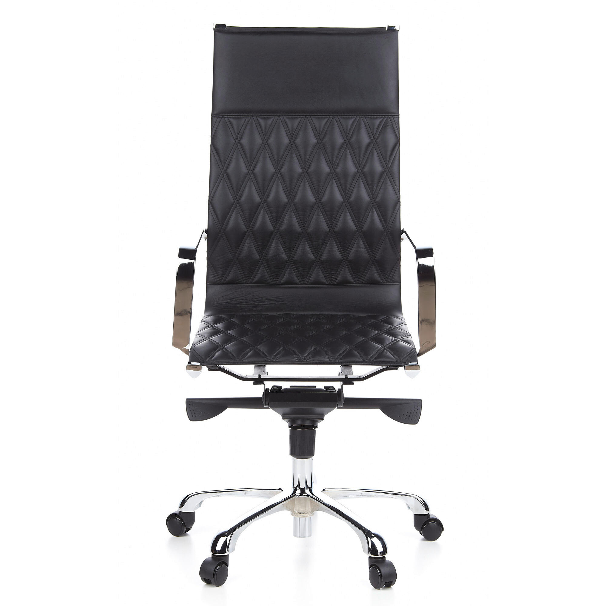 KONFERENČNÍ ŽIDLE - barvy stříbra/černá, Moderní, kov/kůže (62cm) - MID.YOU