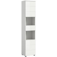 HOCHSCHRANK 38/190/34 cm  - Weiß Hochglanz/Schwarz, MODERN, Holzwerkstoff/Kunststoff (38/190/34cm) - MID.YOU