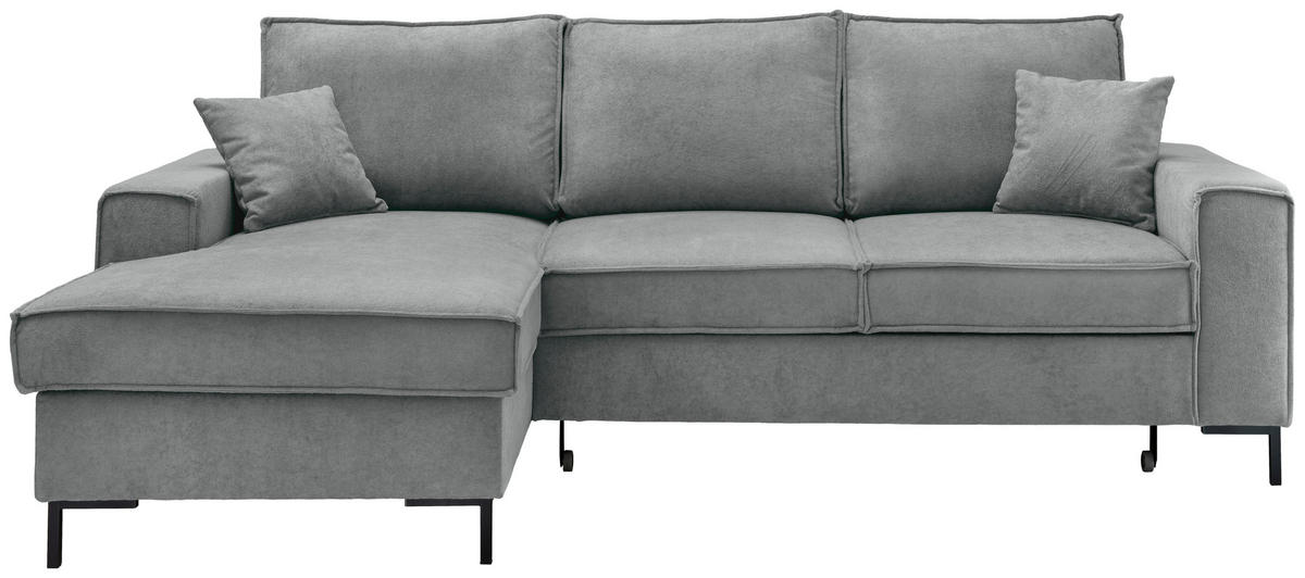 KUTNA GARNITURA tekstil  antracit   - crna/antracit, Moderno, tekstil/metal (150/240cm) - Livetastic