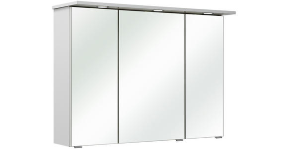 SPIEGELSCHRANK 96/70/18 cm  - Chromfarben/Weiß, KONVENTIONELL, Glas/Holzwerkstoff (96/70/18cm) - Xora