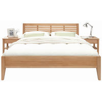 BETT 160/200 cm  in Buchefarben   - Buchefarben, Natur, Holz (160/200cm) - Linea Natura