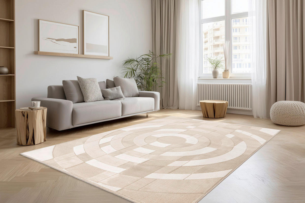 WEBTEPPICH 80/150 cm Bergamo Beige  - Beige, Design, Textil (80/150cm) - Batucci