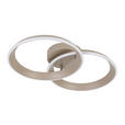LED-DECKENLEUCHTE Velora 53,5/33/9,3 cm  - Sandfarben, Design, Kunststoff/Metall (53,5/33/9,3cm) - Dieter Knoll