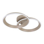 LED-DECKENLEUCHTE Velora 53,5/33/9,3 cm  - Sandfarben, Design, Kunststoff/Metall (53,5/33/9,3cm) - Dieter Knoll