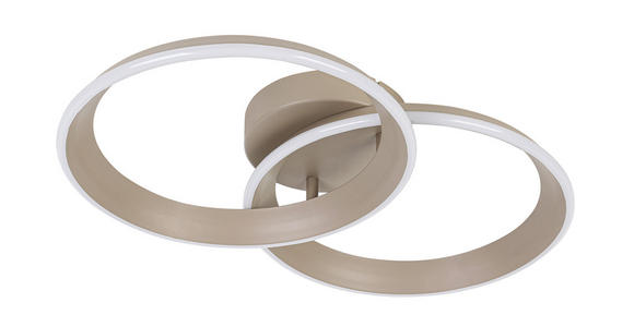 LED-DECKENLEUCHTE Velora 53,5/33/9,3 cm  - Sandfarben, Design, Kunststoff/Metall (53,5/33/9,3cm) - Dieter Knoll
