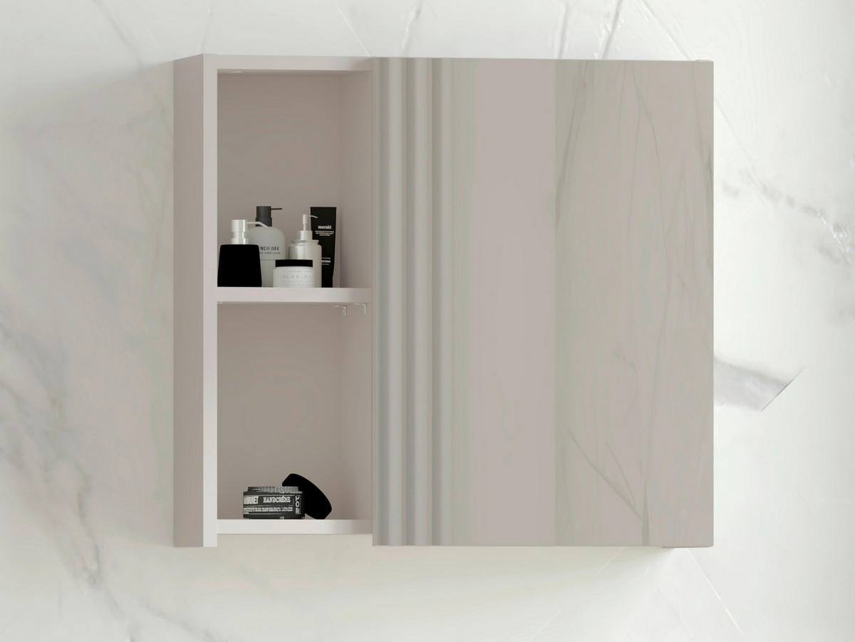 SPIEGELSCHRANK 60/56/15,1 cm  - Kaschmir, Trend, Glas/Holzwerkstoff (60/56/15,1cm) - Respekta