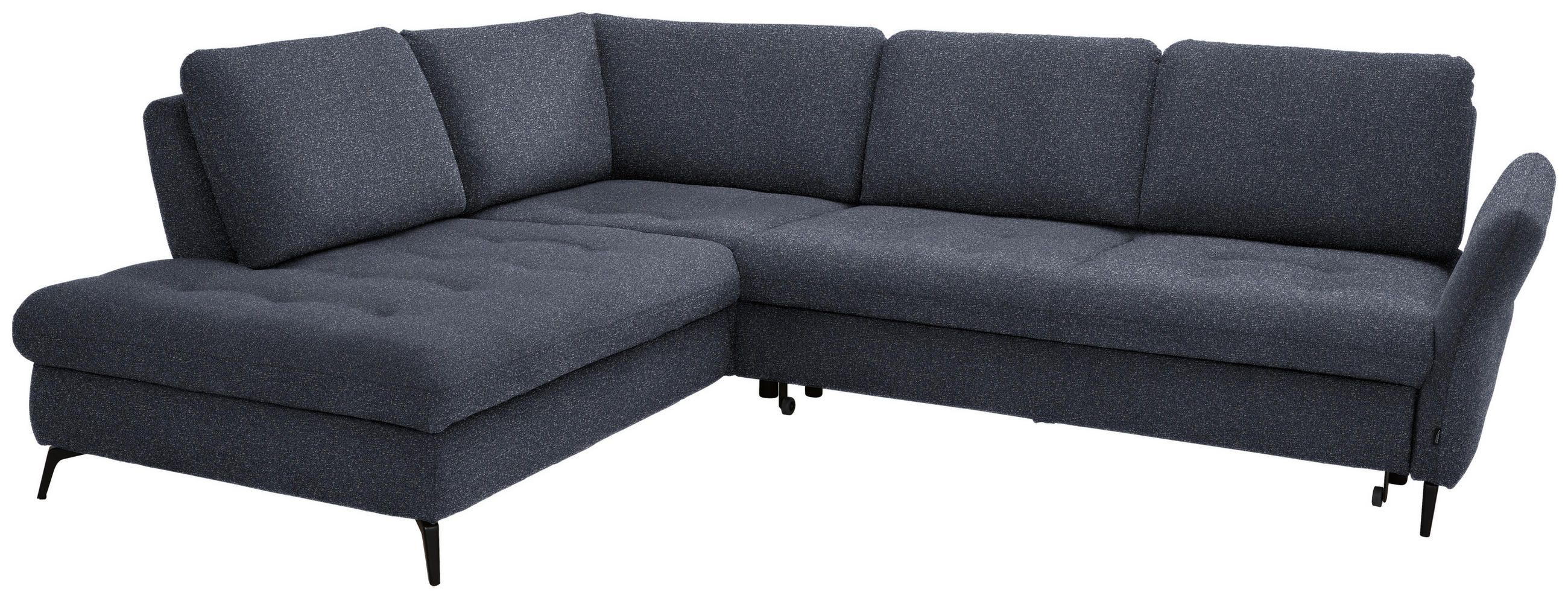 Thumbnail - Valnatura Ecksofa, Dunkelblau, Textil, 3-Sitzer, Ottomane links, L-Form, 288x233 cm, Bettkasten erhältlich, Stoffauswahl...