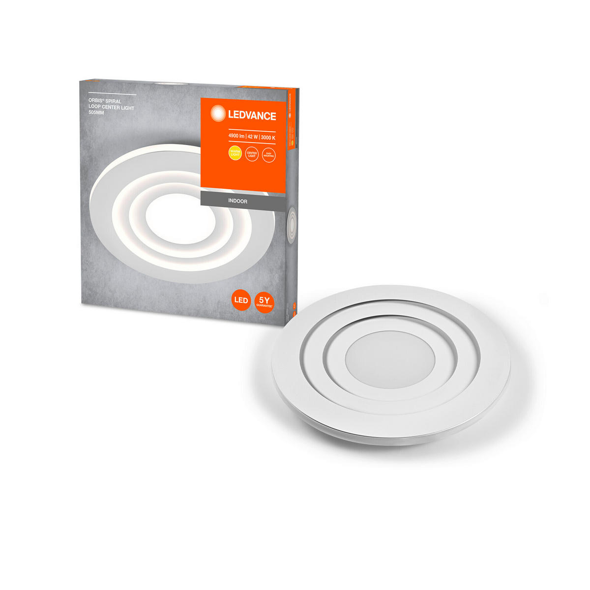 LED-DECKENLEUCHTE 50,5/6 cm   - Weiß, Basics, Metall (50,5/6cm) - Ledvance