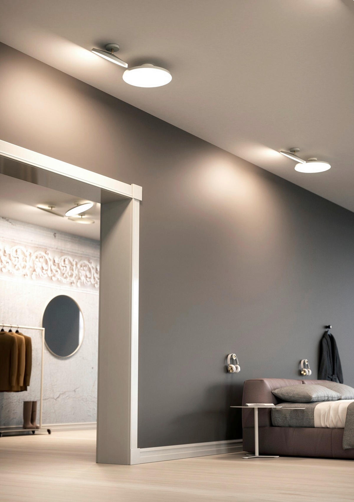 LED-DECKENLEUCHTE 38,5/11,8 cm   - Weiß, KONVENTIONELL, Metall (38,5/11,8cm) - Nordlux