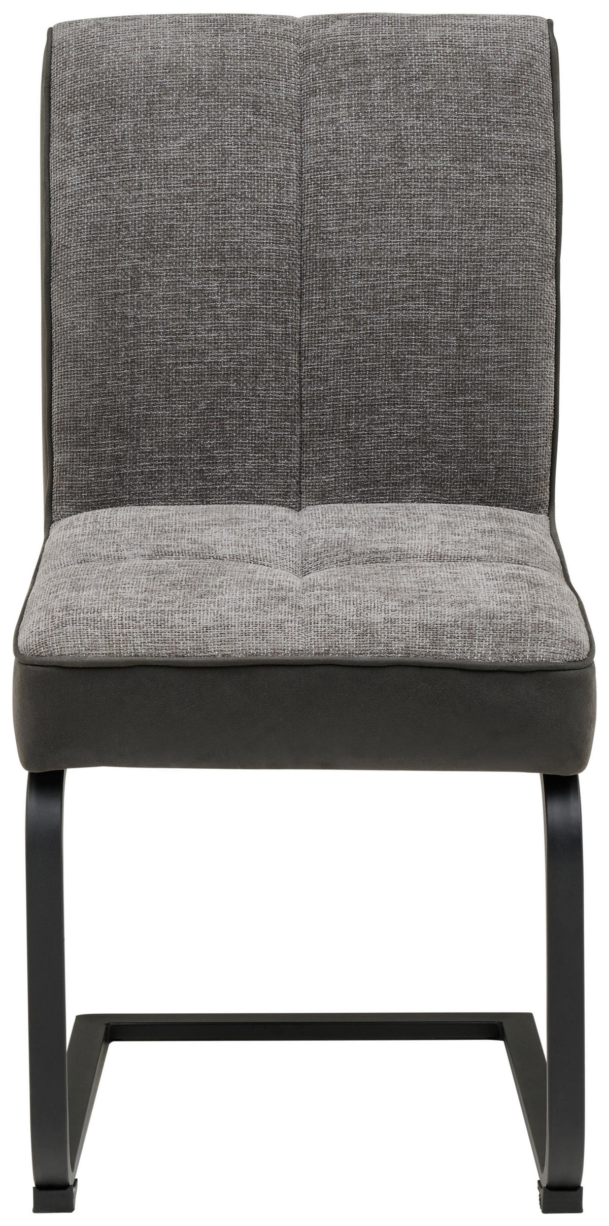 SCHWINGSTUHL   Mikrofaser, Leinenoptik  - Schwarz/Grau, KONVENTIONELL, Textil/Metall (49/91/60cm) - MID.YOU