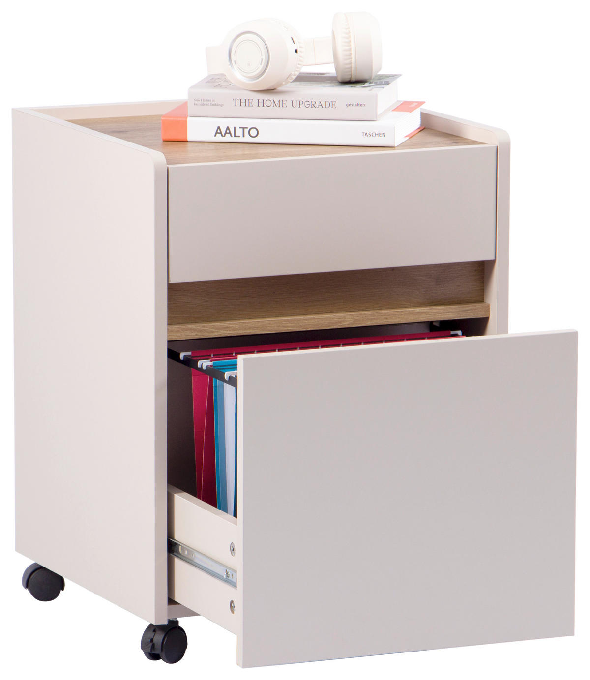ROLLCONTAINER 43/57/43 cm  - Kaschmir/Eiche Artisan, MODERN, Holzwerkstoff/Kunststoff (43/57/43cm) - MID.YOU