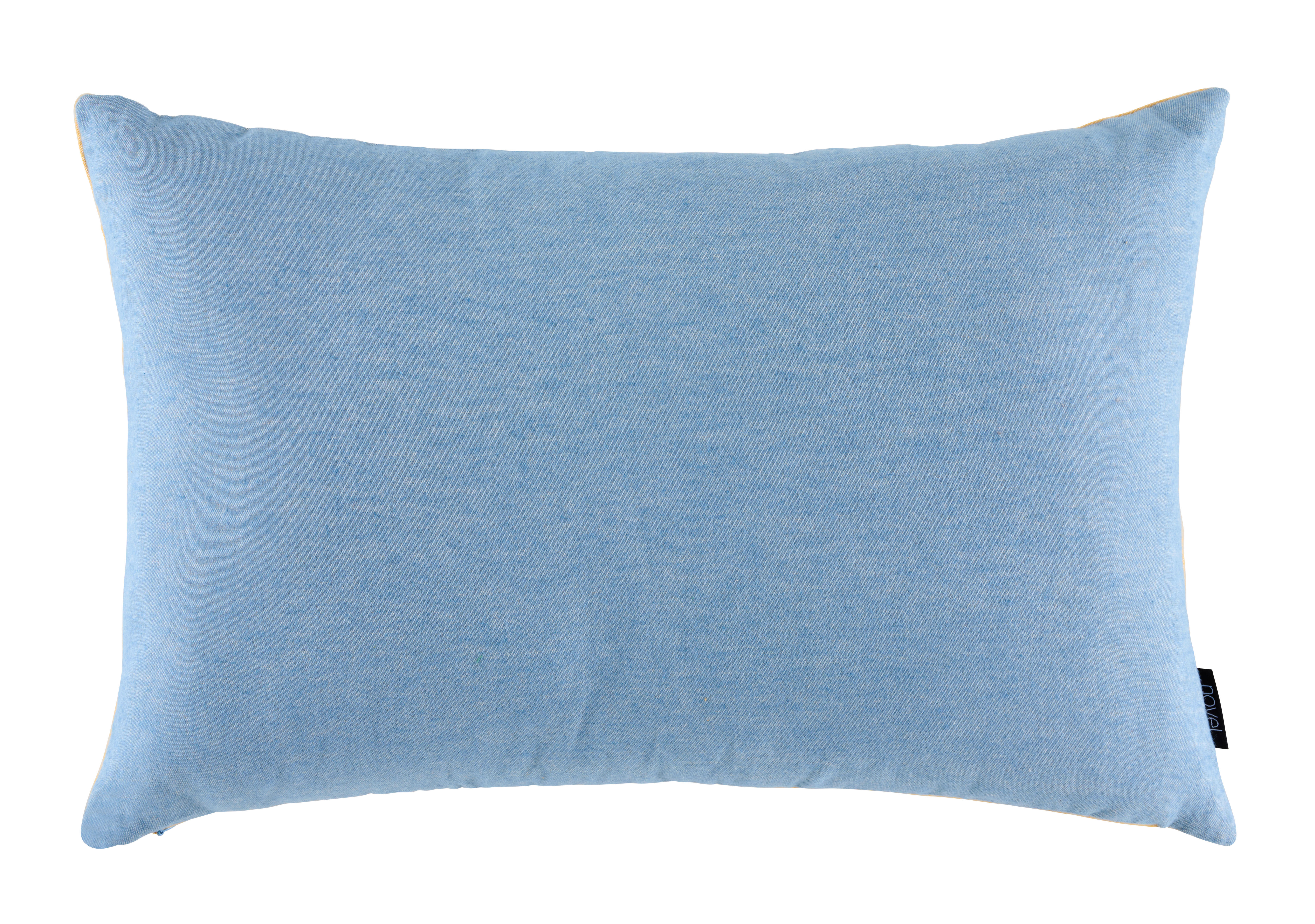 ZIERKISSEN  40/60 cm   - Blau/Gelb, Natur, Textil (40/60cm) - Novel