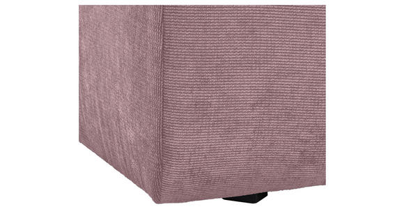 BIGSOFA Feincord Rosa, Anthrazit - Anthrazit/Schwarz, Design, Kunststoff/Textil (260/90/140cm) - Carryhome