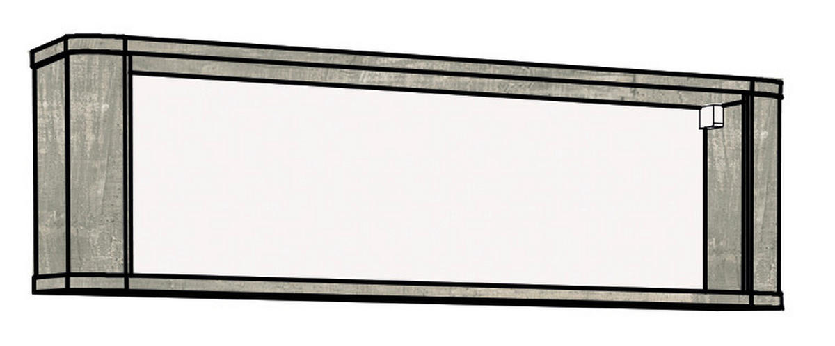 WANDREGAL  - Weiß/Grau, Basics, Holzwerkstoff (90/31/32cm)