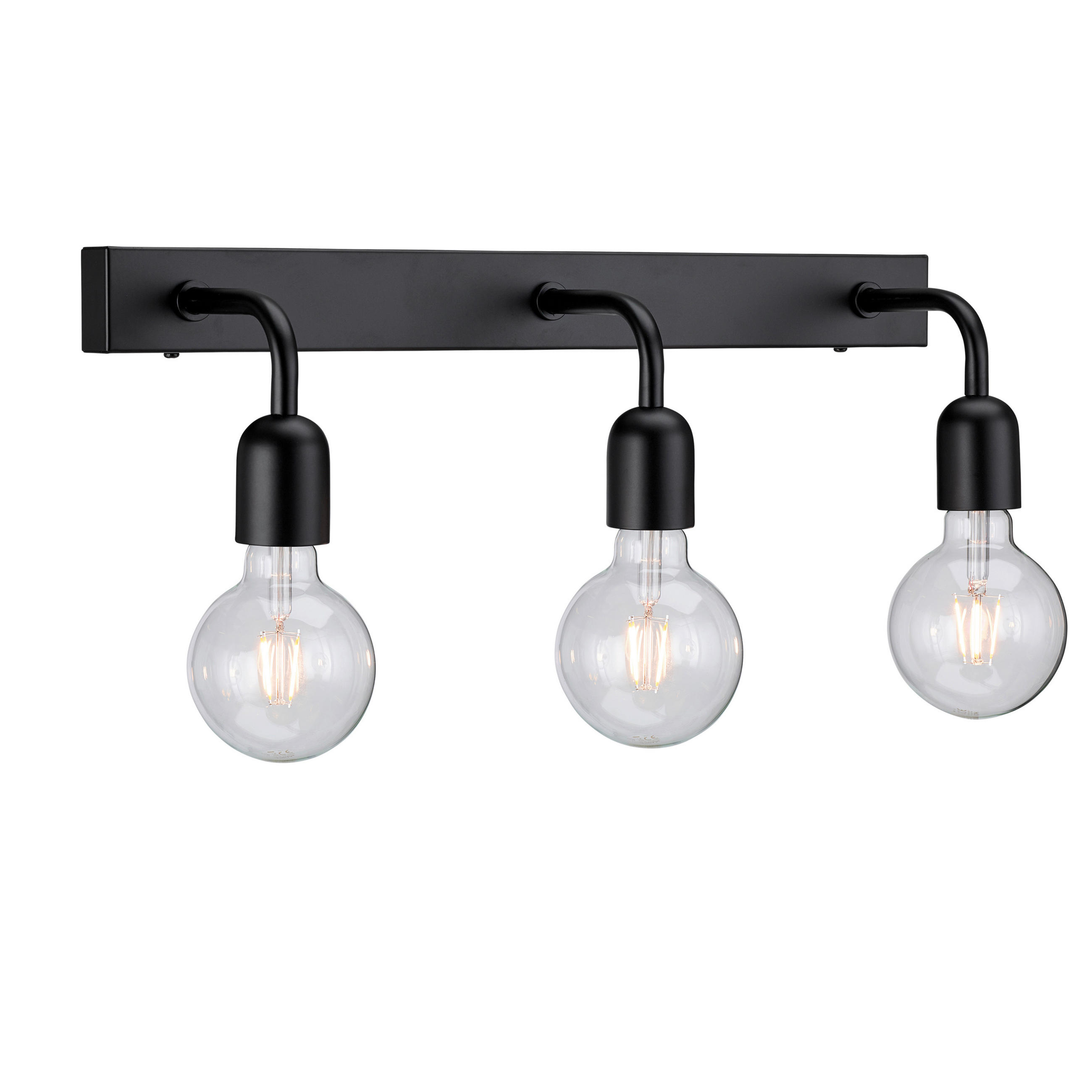 VÄGGLAMPA FÖR BADRUM Regal 51/13,5/14,6 cm   - svart, Klassisk, metall (51/13,5/14,6cm) - Belid