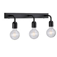 BADEZIMMER-WANDLEUCHTE 51/13,5/14,6 cm   - Schwarz, KONVENTIONELL, Metall (51/13,5/14,6cm) - Belid