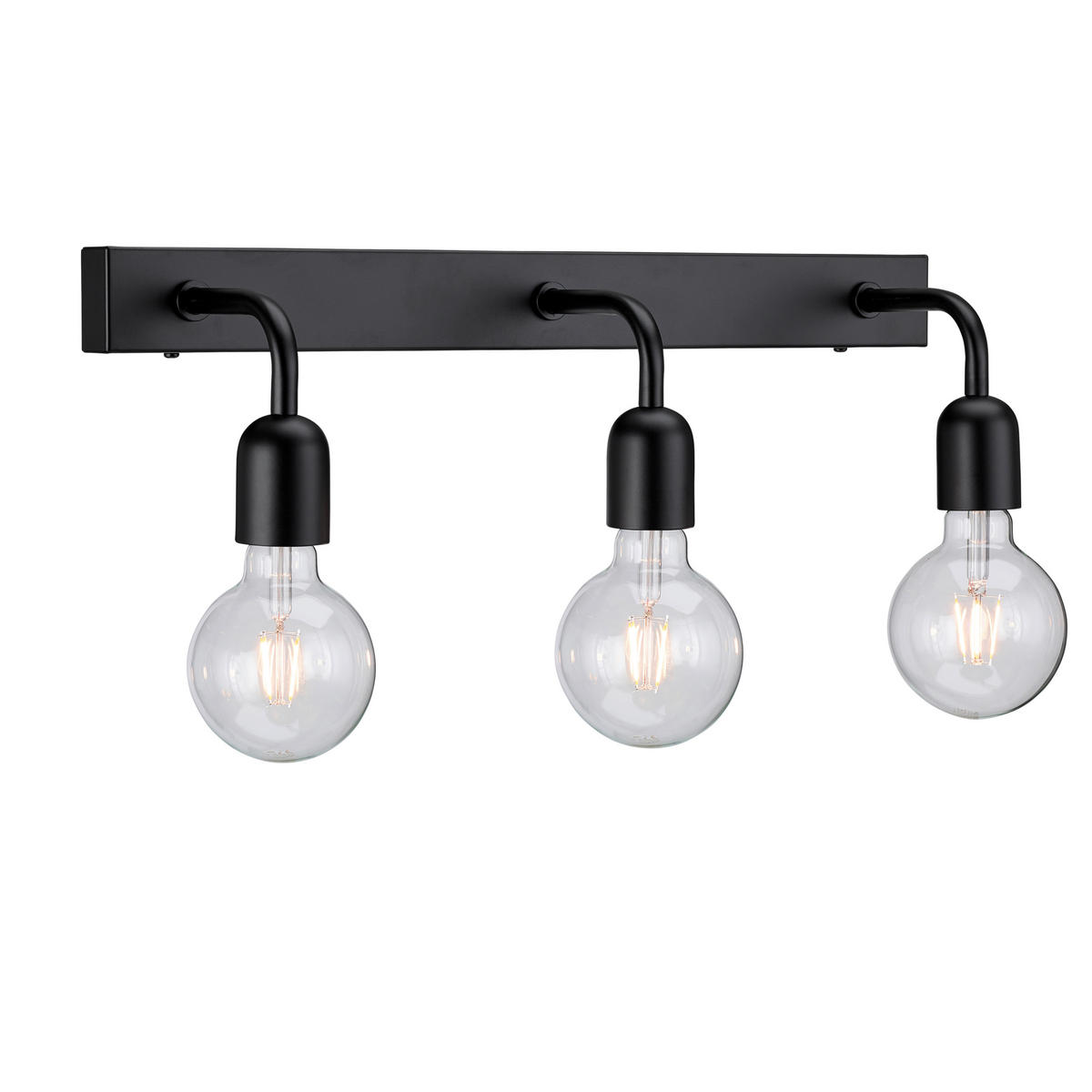 BADEZIMMER-WANDLEUCHTE 51/13,5/14,6 cm   - Schwarz, KONVENTIONELL, Metall (51/13,5/14,6cm) - Belid