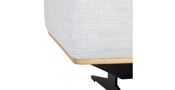 ECKSOFA Hellgrau Struktur - Eichefarben/Hellgrau, Design, Holz/Textil (305/163cm) - Novel