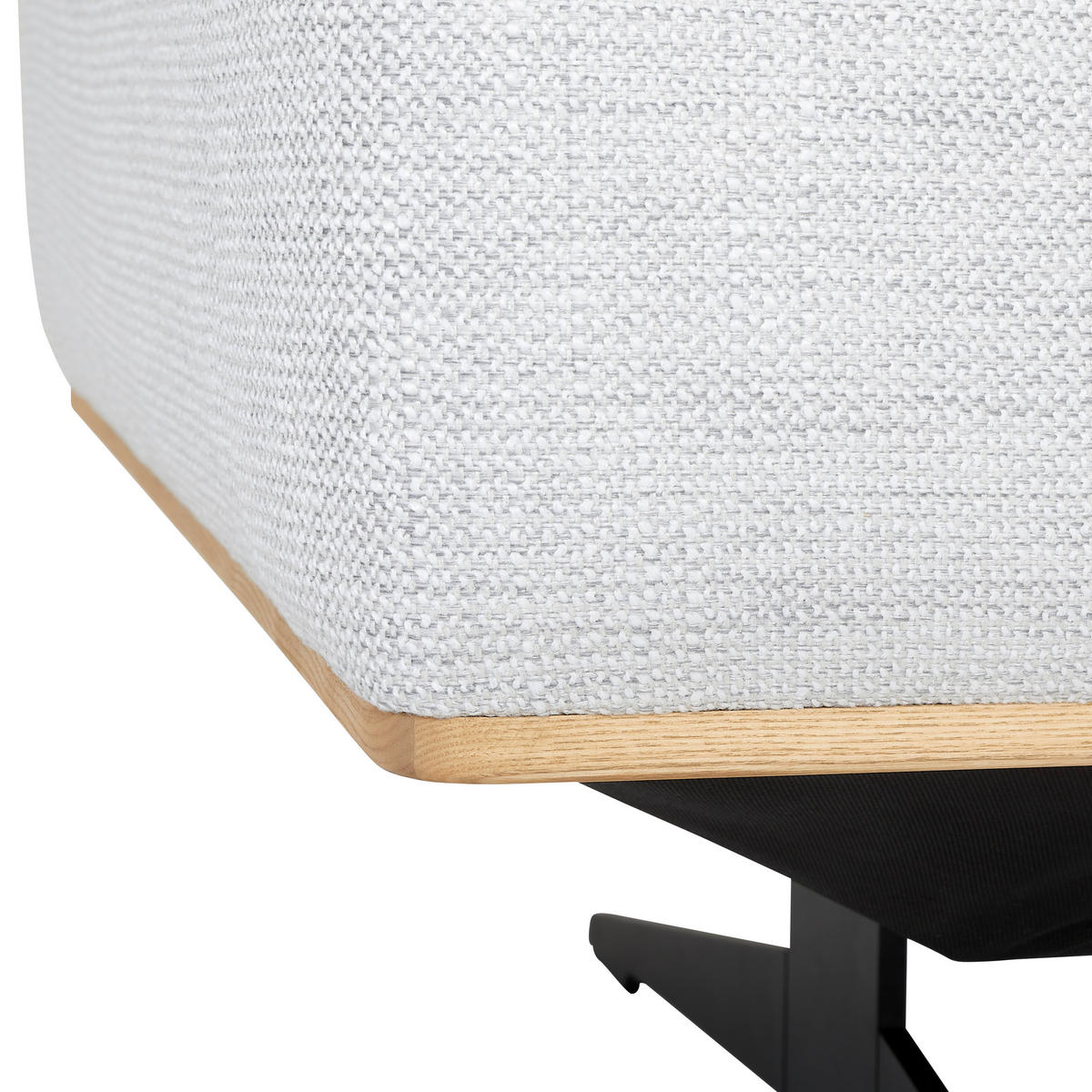 ECKSOFA in Struktur Hellgrau  - Eichefarben/Hellgrau, Design, Holz/Textil (305/163cm) - Novel