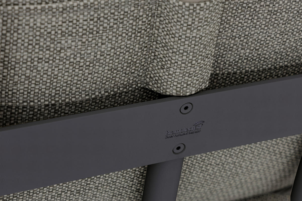 GARTENBANK 198/78/81 cm  Aluminium  - Graphitfarben/Grau, Design, Textil/Metall (198/78/81cm) - Zebra 