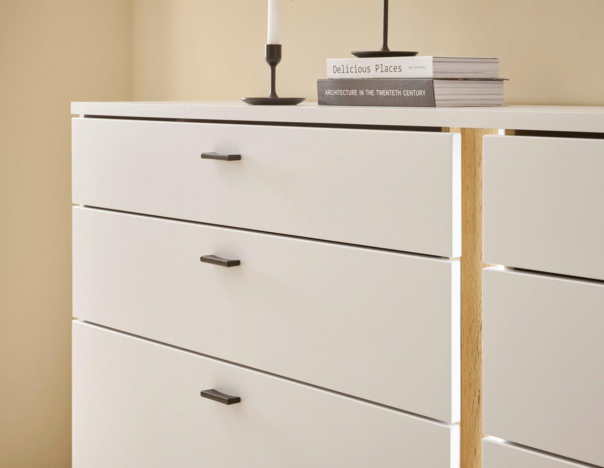 SIDEBOARD  in 200/86/42 cm  - Silberfarben/Eiche Wotan, Design, Holzwerkstoff/Kunststoff (200/86/42cm) - MID.YOU