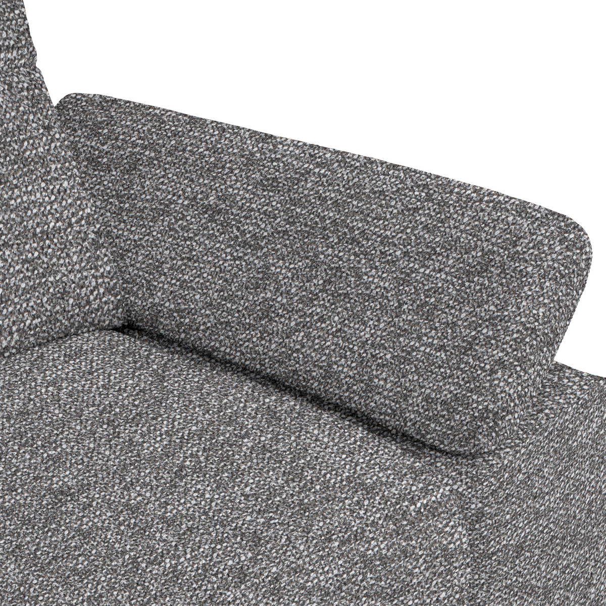 ECKSOFA in Chenille, Flachgewebe Grau  165/318 cm  - Schwarz/Grau, Design, Textil/Metall (165/318cm) - Xora