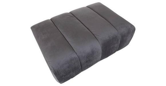 HOCKER in Textil Grau  - Schwarz/Grau, MODERN, Kunststoff/Textil (115/40/82cm) - Carryhome