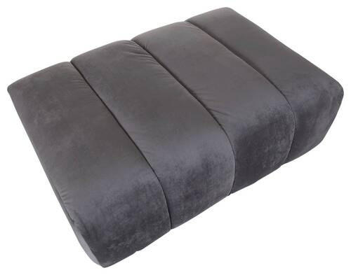 HOCKER in Textil Grau  - Schwarz/Grau, MODERN, Kunststoff/Textil (115/40/82cm) - Carryhome