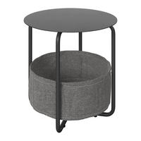 BEISTELLTISCH in Metall, Textil 50/50/51 cm  - Anthrazit, Design, Textil/Metall (50/50/51cm) - Ambia Garden